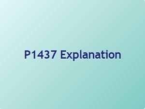 Code P1437 Error Causes Explained